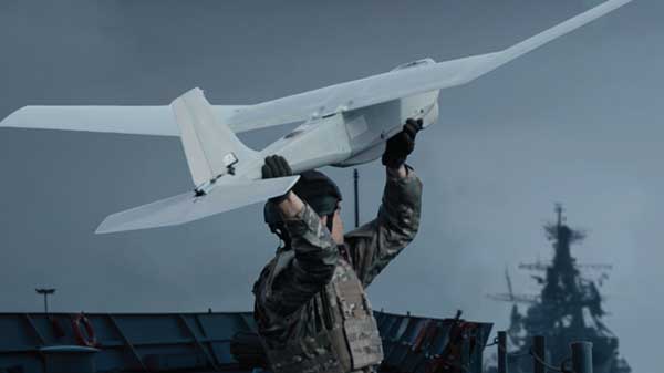 Image 3: illustrating use of AeroVironment Stands with the People of Ukraine and all of NATO